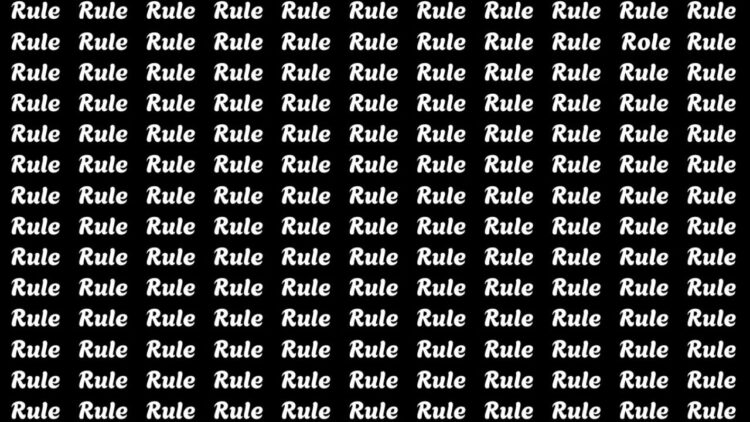 Optical Illusion Brain Teaser- Can You Spot ‘Role’ Hidden Among ‘Rule’ In Just 6 Seconds?