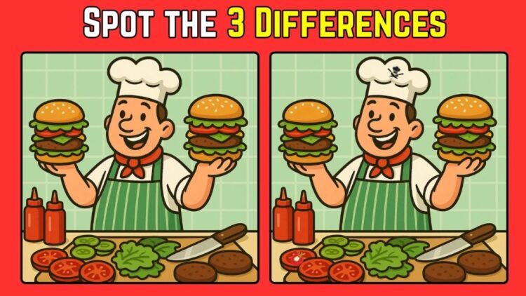 Only 1 In 10 Can Spot All 3 Differences In This Chef Image In 8 Seconds – Can You?