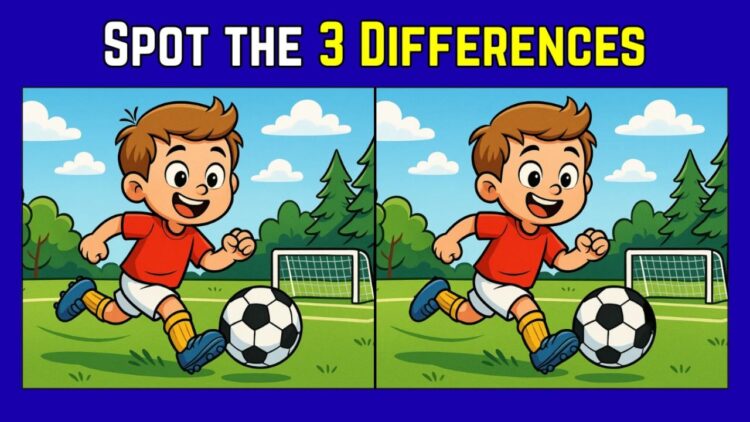 Spot the Difference Challenge – Find 3 Mistakes In This Football Picture In 8 Seconds!