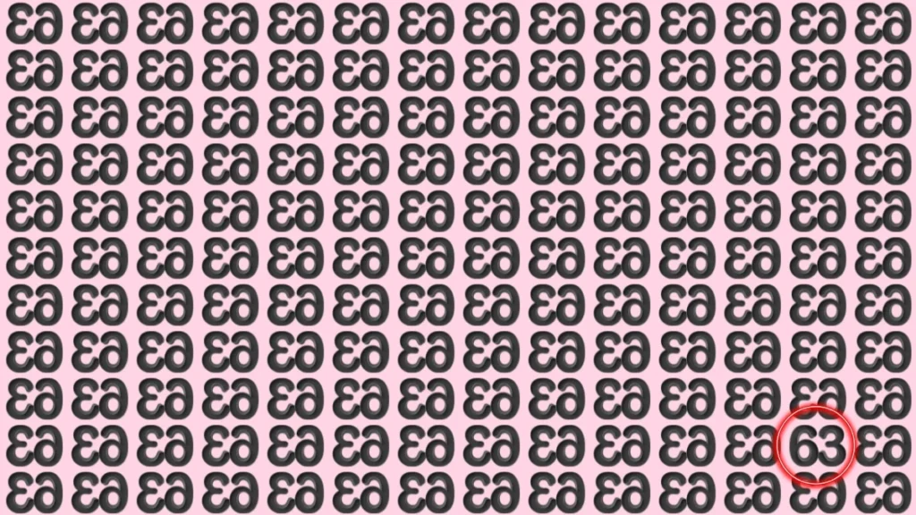 Optical Illusion Puzzle- Can You Spot The Upright '63' In 6 Seconds?