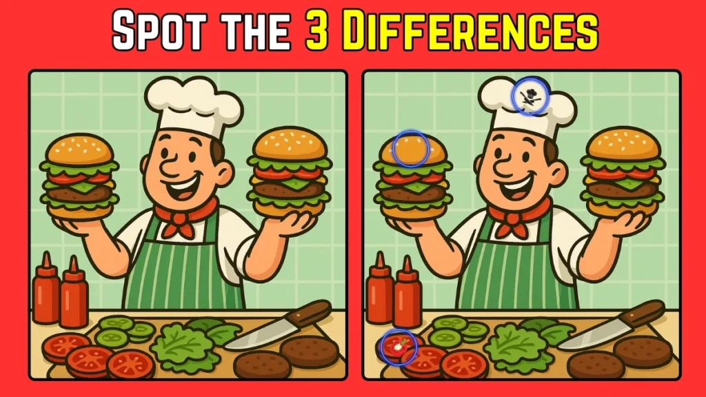 Only 1 In 10 Can Spot All 3 Differences In This Chef Image In 8 Seconds – Can You?